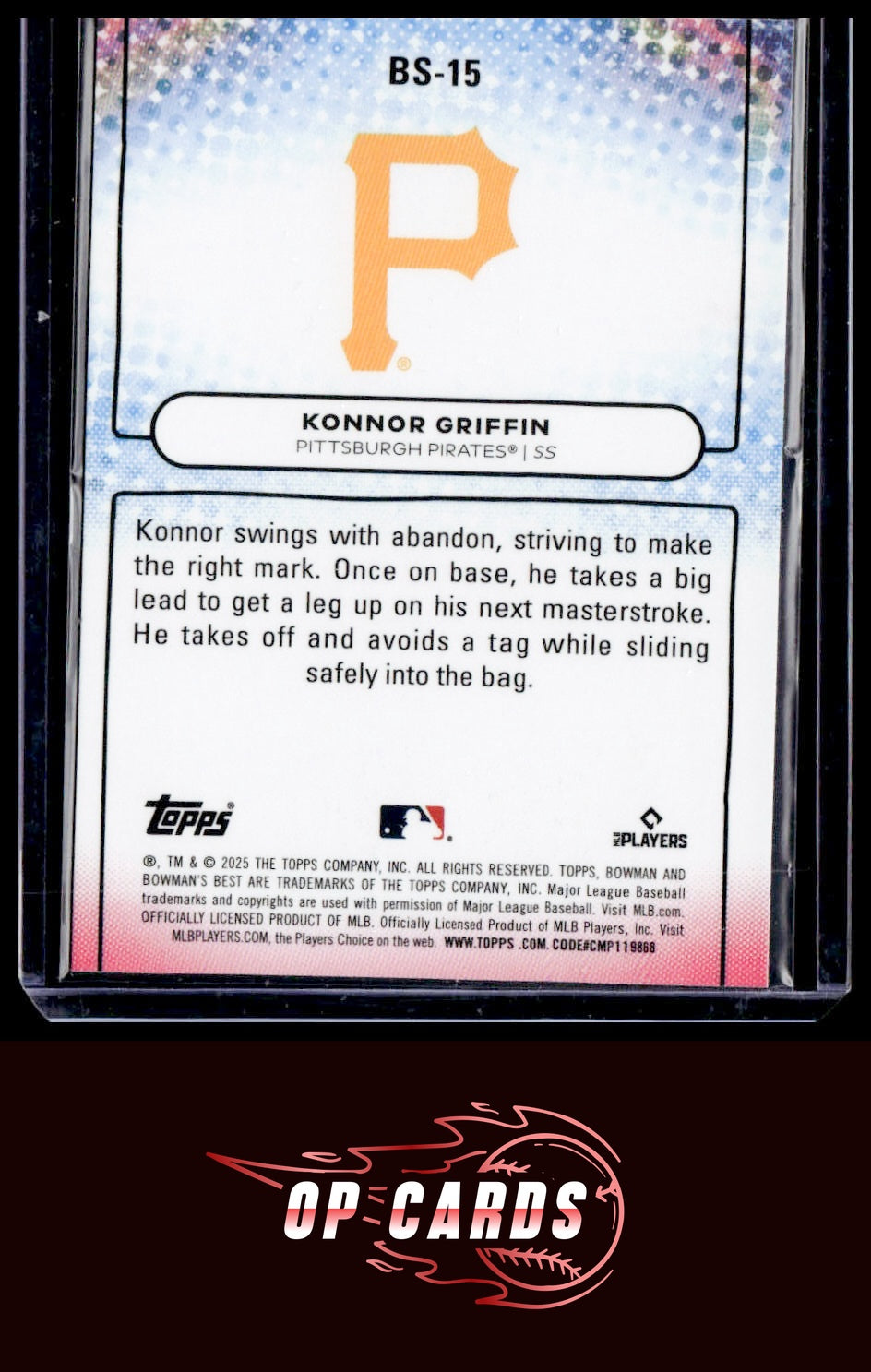 Konnor Griffin 2025 Bowman's Best #BS-15 Bowman Showpieces
