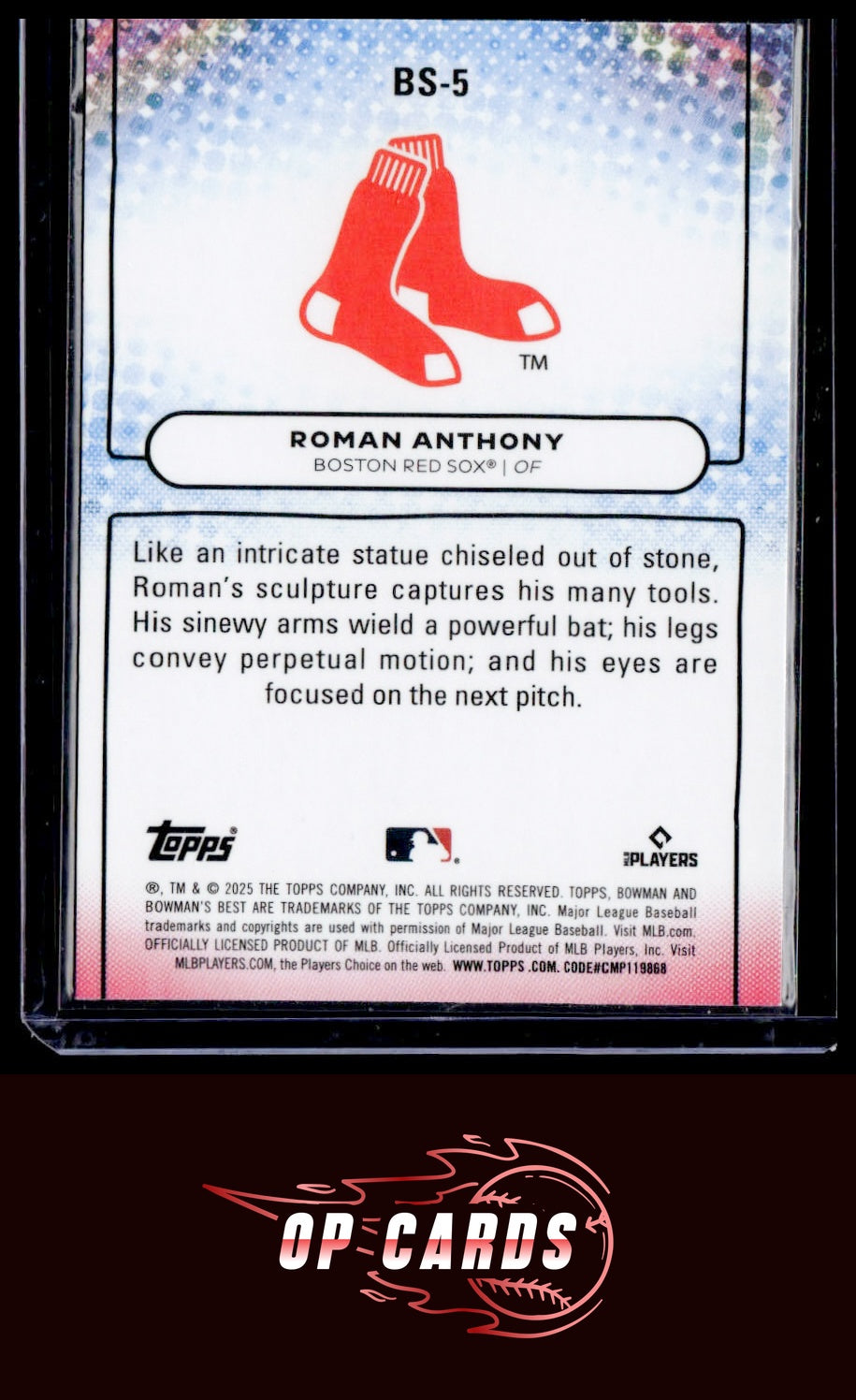 Roman Anthony 2025 Bowman's Best #BS-5 Bowman Showpieces