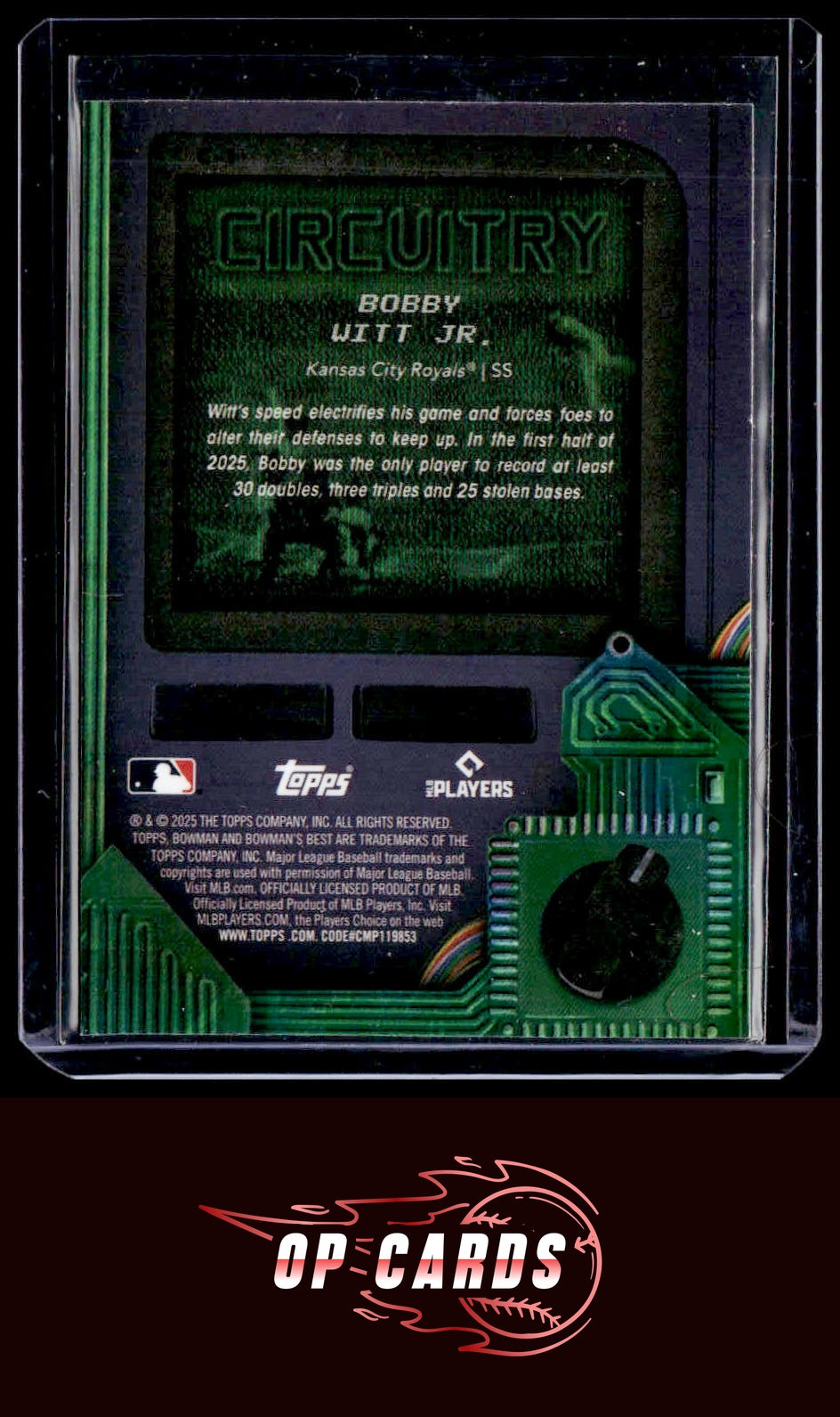 Bobby Witt Jr. 2025 Bowman's Best #C-1 Circuitry Mini-Diamond Refractors
