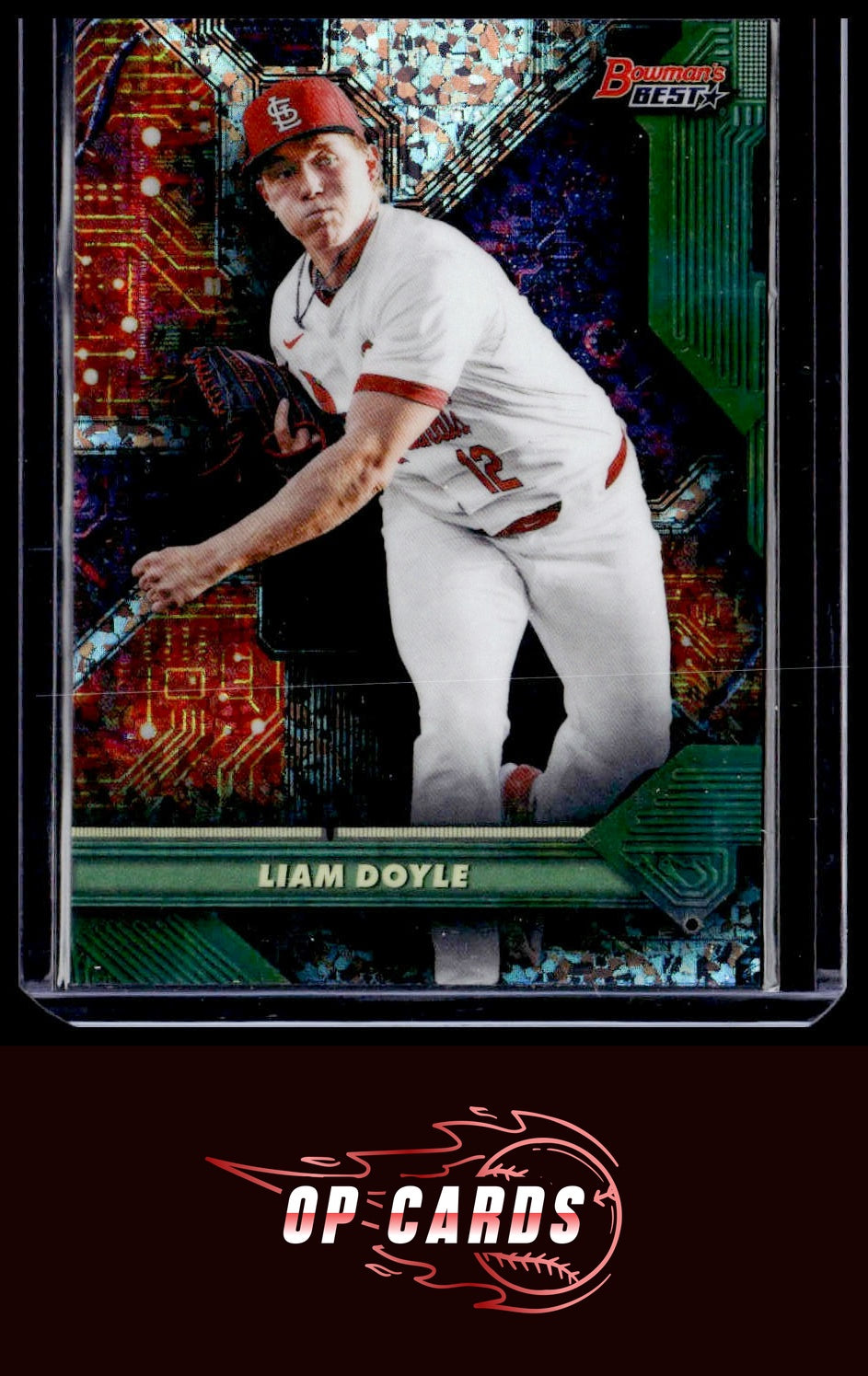 Liam Doyle 2025 Bowman's Best #C-5 Circuitry Mini-Diamond Refractors