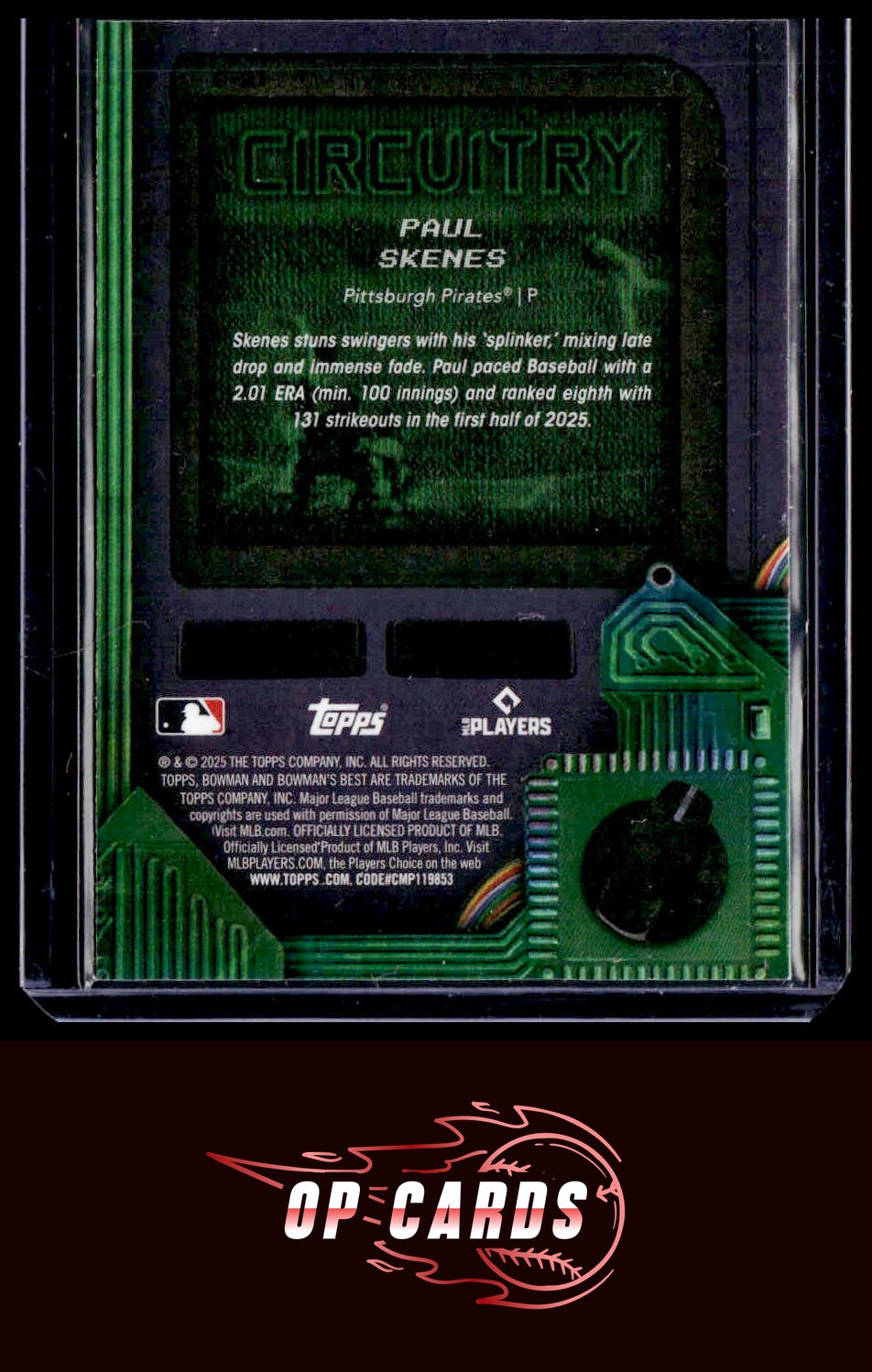 Paul Skenes 2025 Bowman's Best #C-21 Circuitry