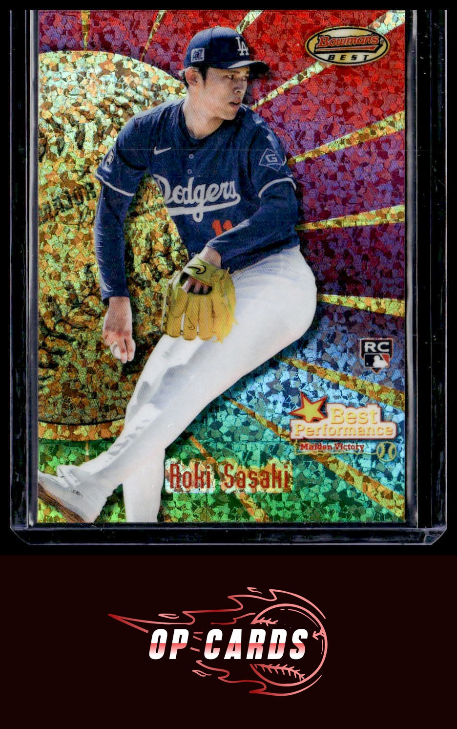 Roki Sasaki 2025 Bowman's Best #BP-23 Best Performance Mini-Diamond Refractors