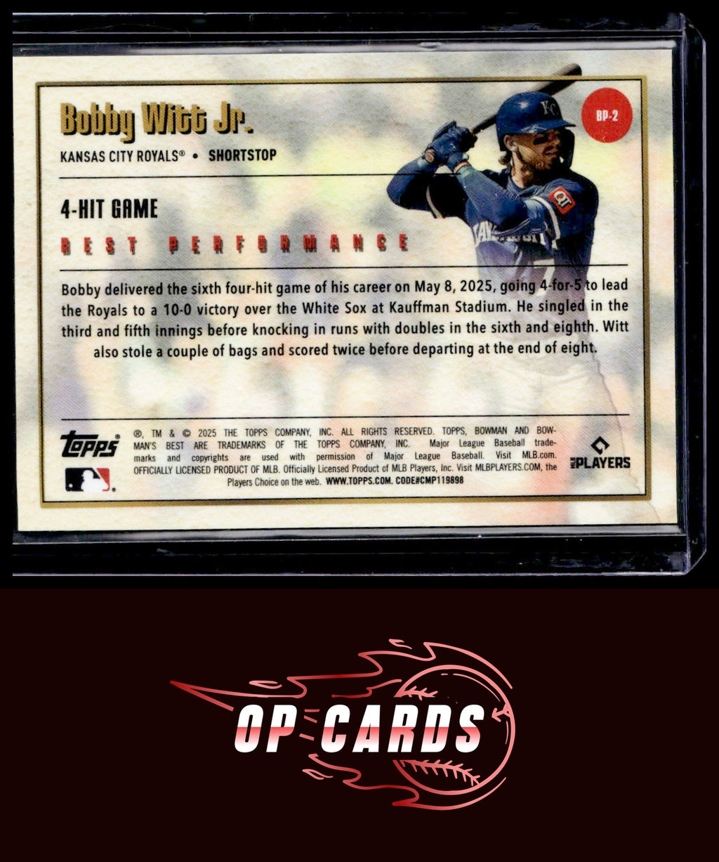 Bobby Witt Jr. 2025 Bowman's Best #BP-2 Best Performance