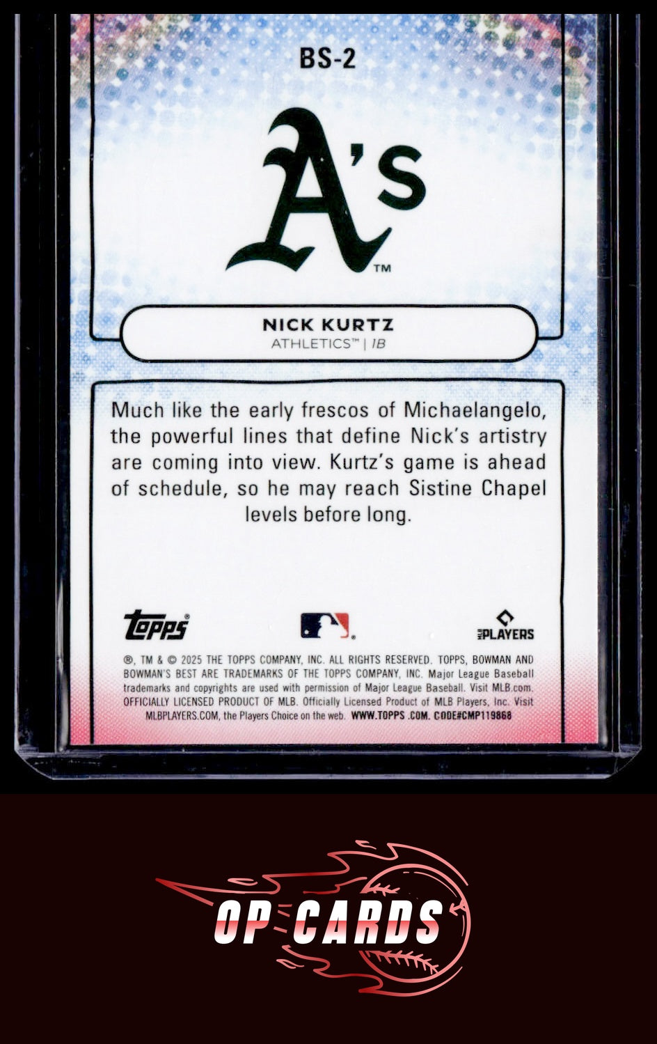 Nick Kurtz 2025 Bowman's Best #BS-2 Bowman Showpieces