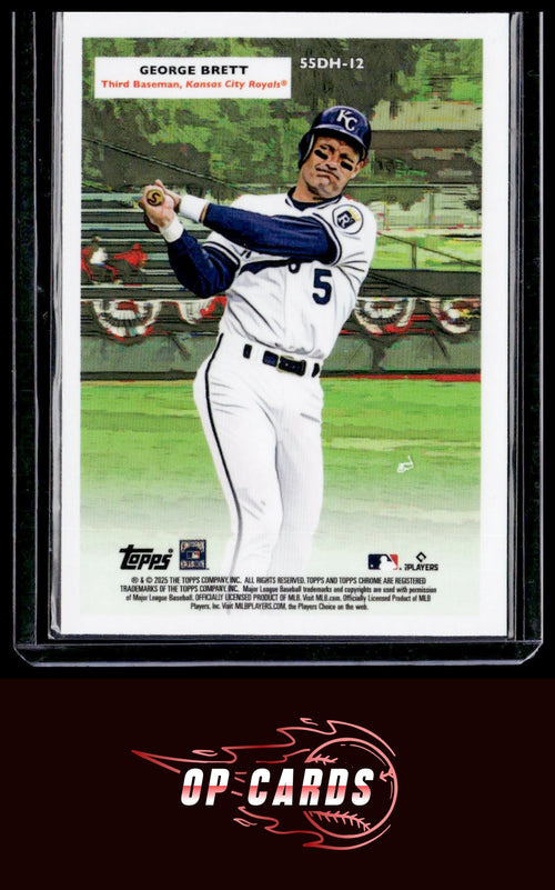 Bobby Witt Jr. / George Brett 2025 Topps Chrome Platinum 1955 Doubleheaders