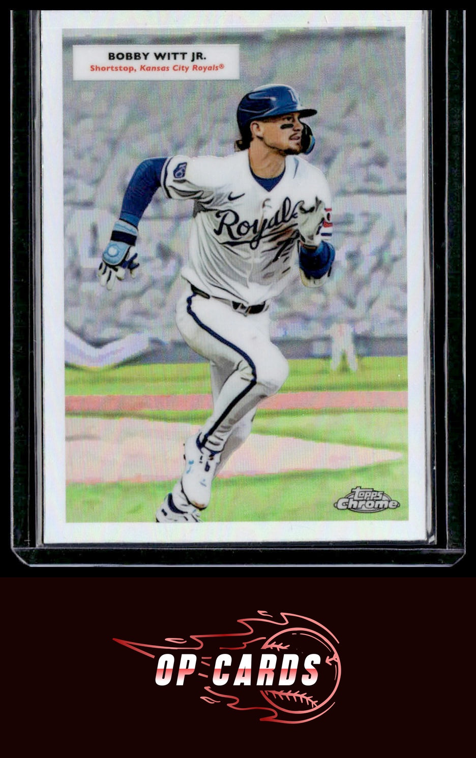 Bobby Witt Jr. / George Brett 2025 Topps Chrome Platinum 1955 Doubleheaders