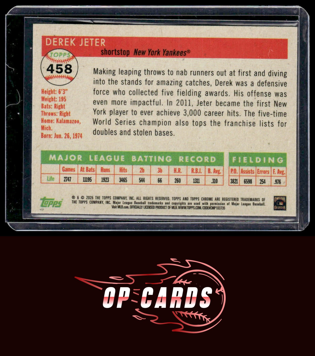 Derek Jeter 2025 Topps Chrome Platinum #458