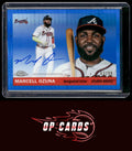 Marcell Ozuna 2025 Topps Chrome Platinum Autograph Blue Prism Refractor #/99