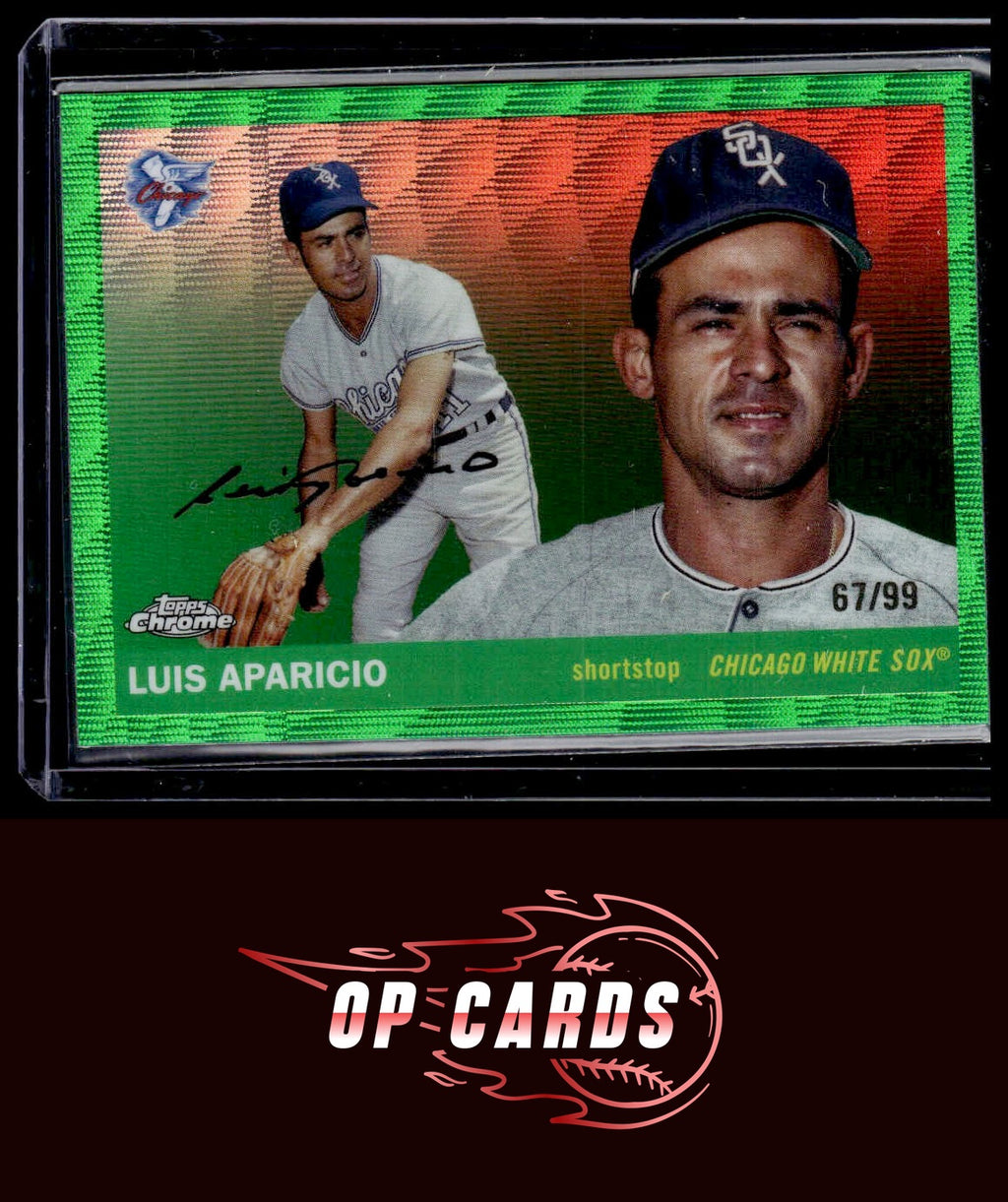 Luis Aparicio 2025 Topps Chrome Platinum #413 Green Wave Refractors #/99
