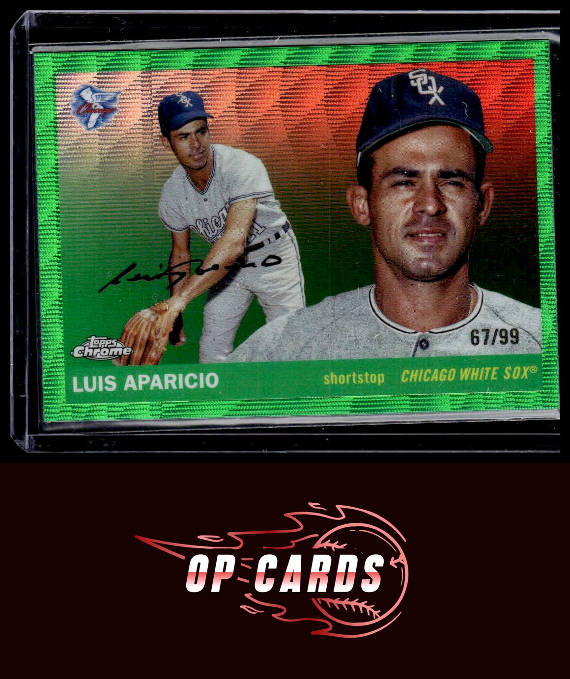 Luis Aparicio 2025 Topps Chrome Platinum #413 Green Wave Refractors #/99