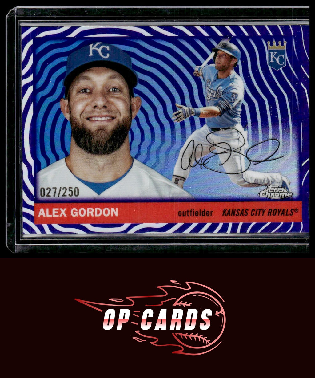 Alex Gordon 2025 Topps Chrome Platinum #419 Purple Vibrations Refractors /250