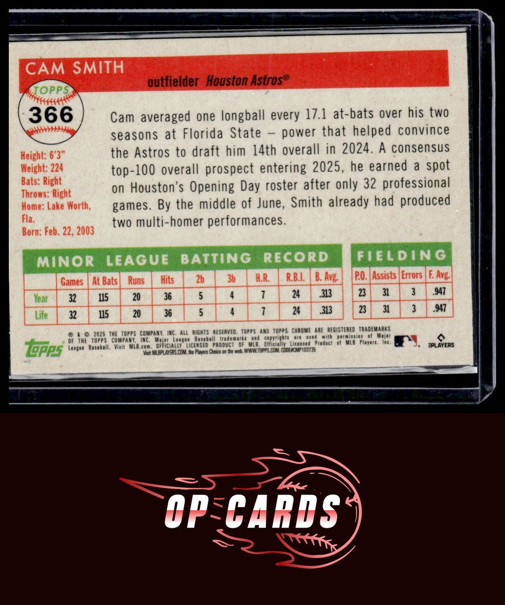 Cam Smith 2025 Topps Chrome Platinum #366