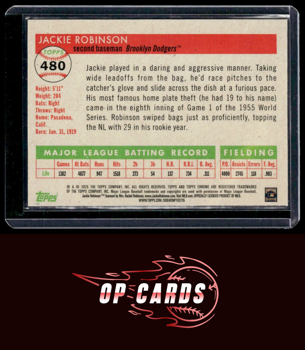 Jackie Robinson 2025 Topps Chrome Platinum #480