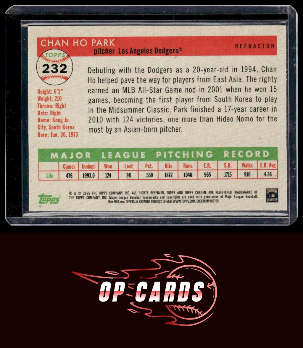 Chan Ho Park 2025 Topps Chrome Platinum #232 Refractors