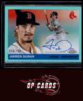 Jarren Duran 2025 Topps Chrome Platinum #CPA-JDU Autograph Aqua Refractors #/150