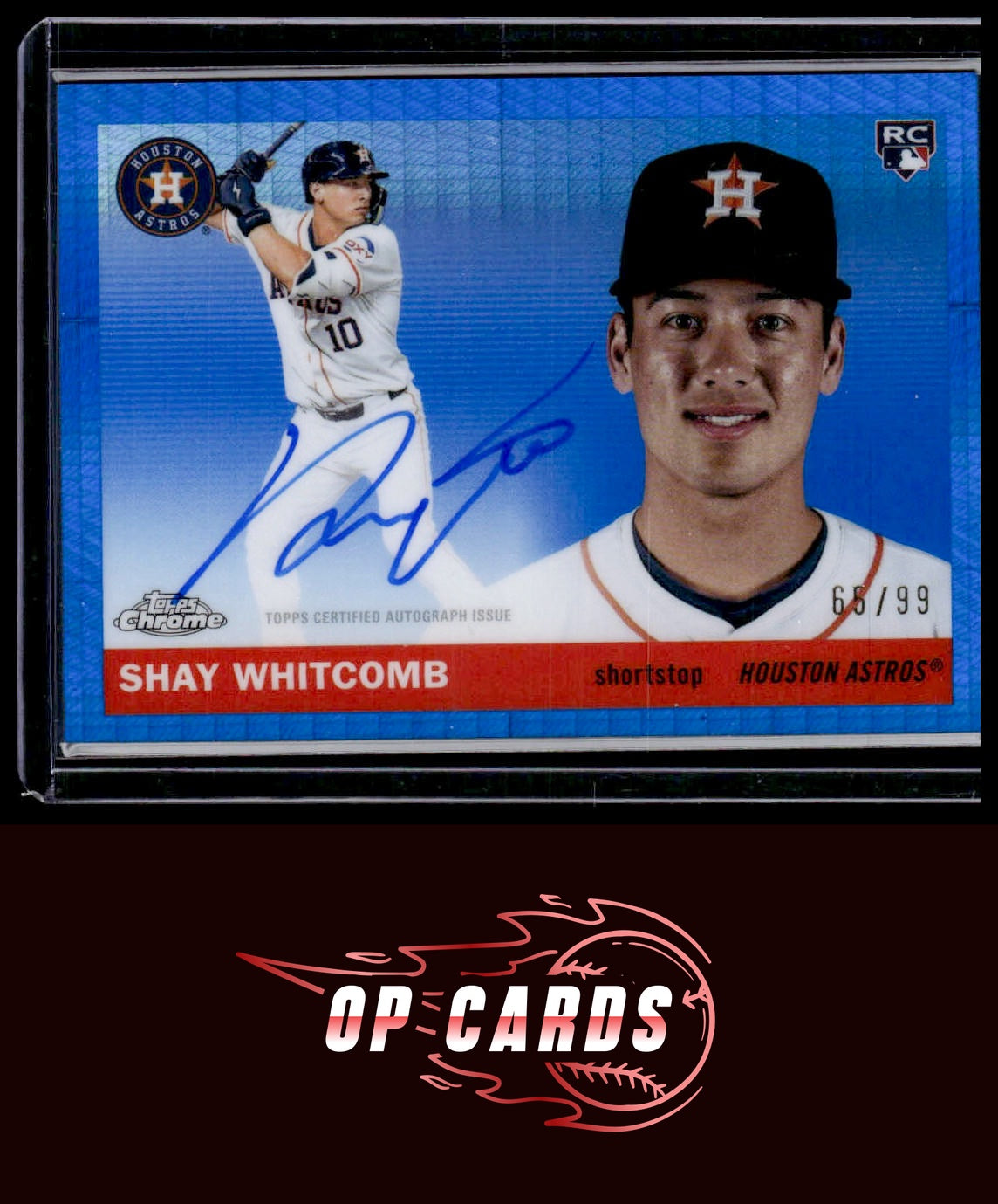 Shay Whitcomb 2025 Topps Chrome Platinum Autograph Blue Prism Refractors #/99