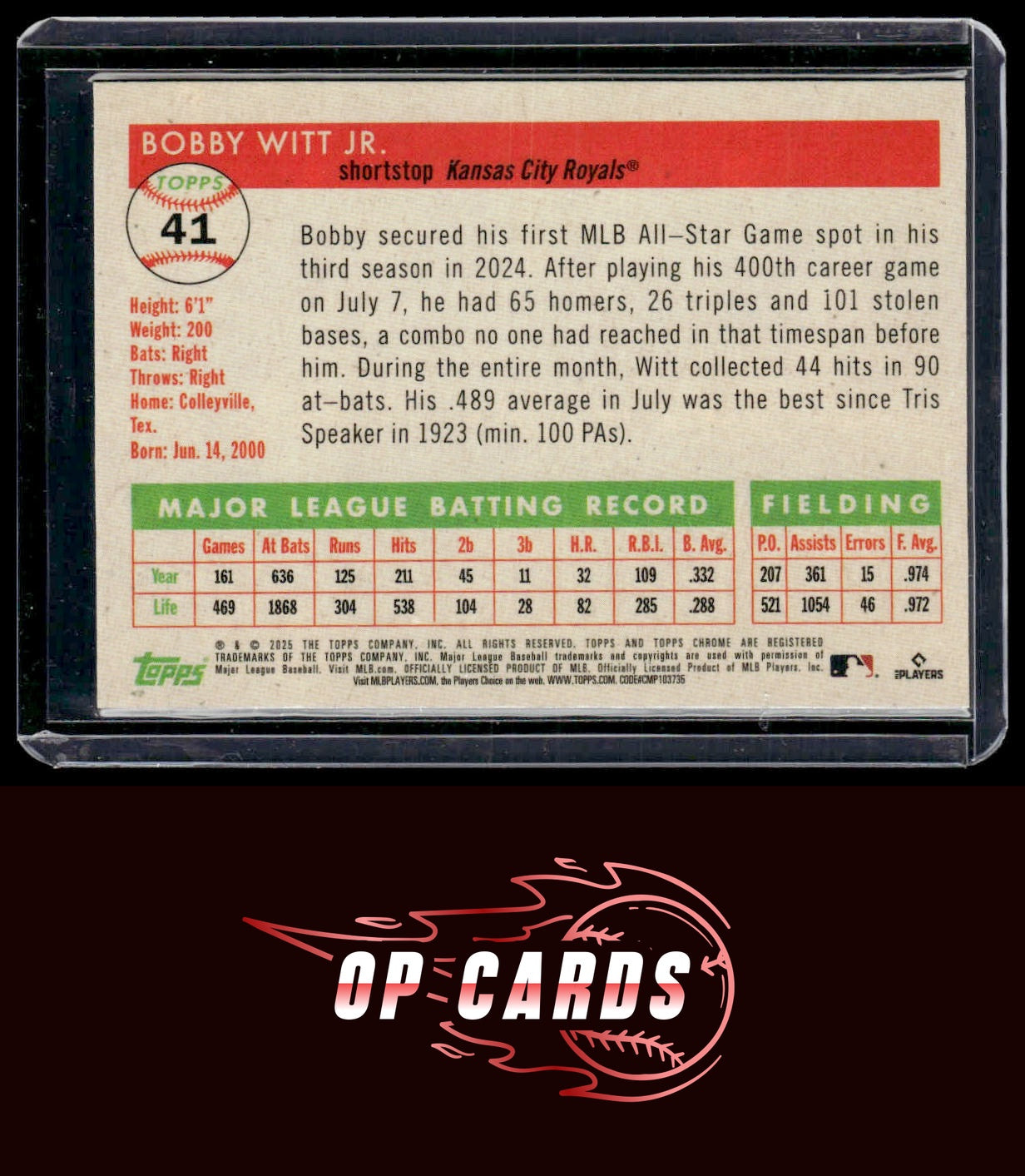 Bobby Witt Jr. 2025 Topps Chrome Platinum #41