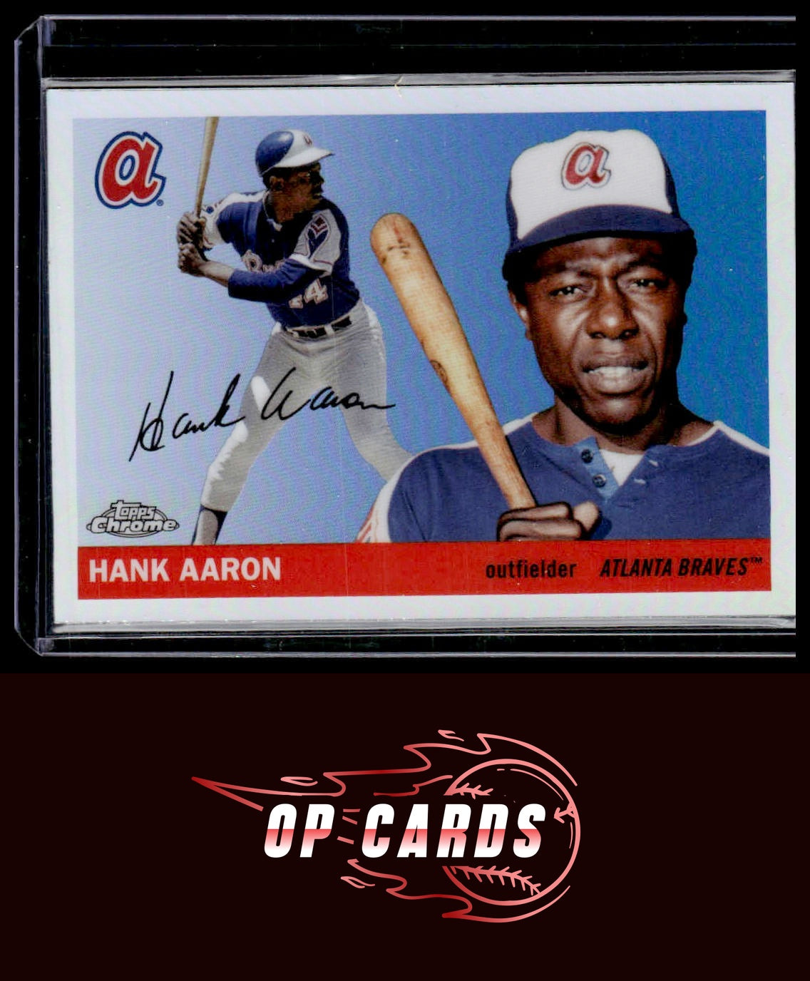 Hank Aaron 2025 Topps Chrome Platinum #304 Refractors