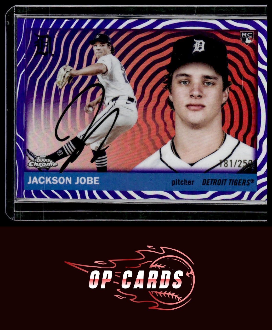 Jackson Jobe 2025 Topps Chrome Platinum #231 Purple Vibrations Refractors #/250