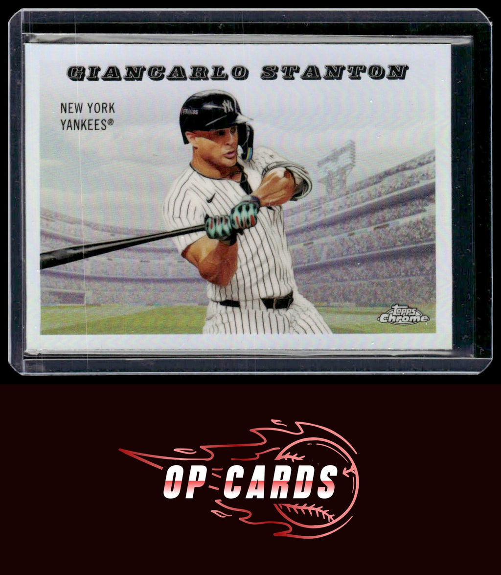 Giancarlo Stanton 2025 Topps Chrome Platinum #55RS-10 1955 Topps Rails and Sails