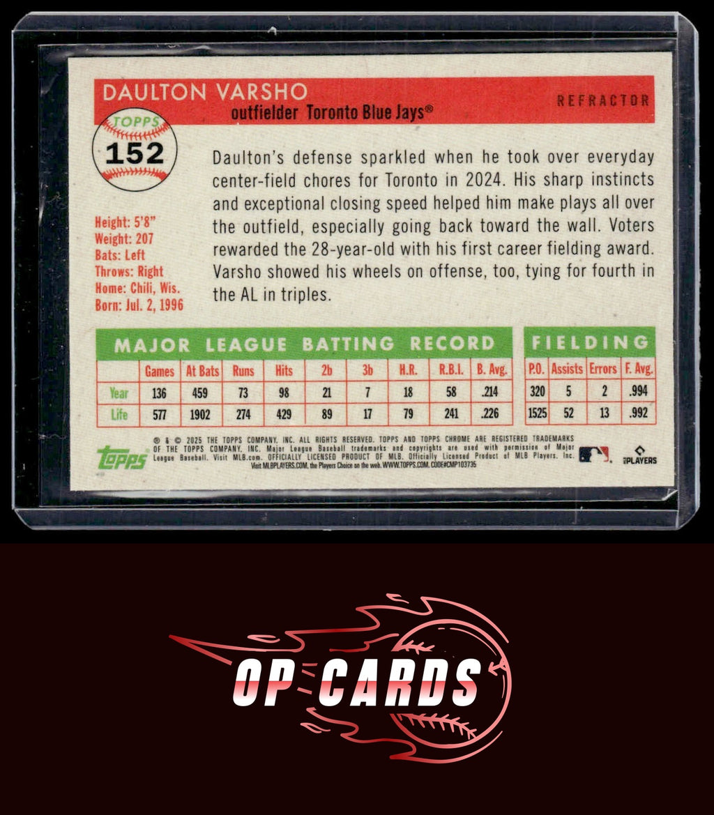 Daulton Varsho 2025 Topps Chrome Platinum #152 Refractors