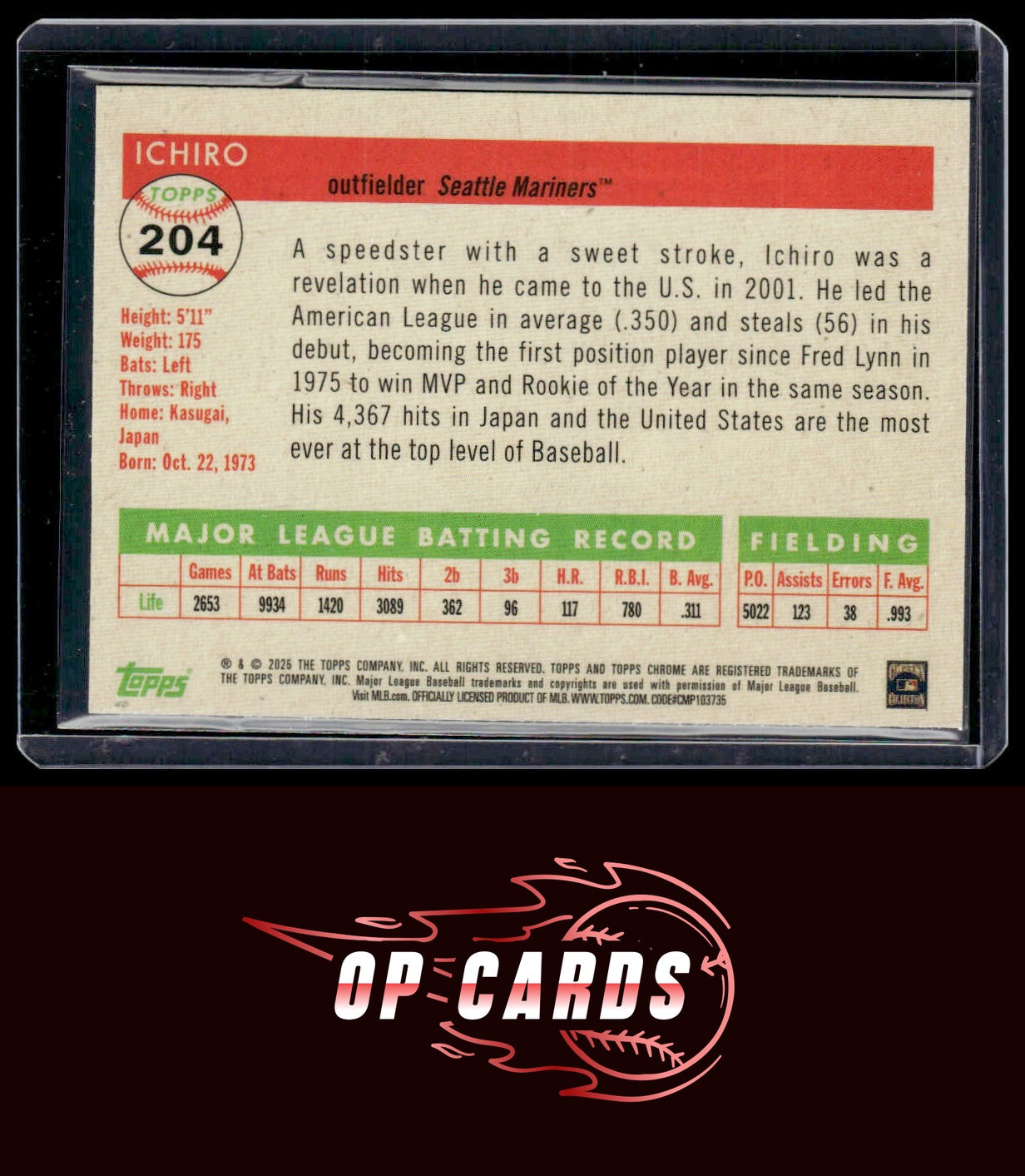 Ichiro 2025 Topps Chrome Platinum #204