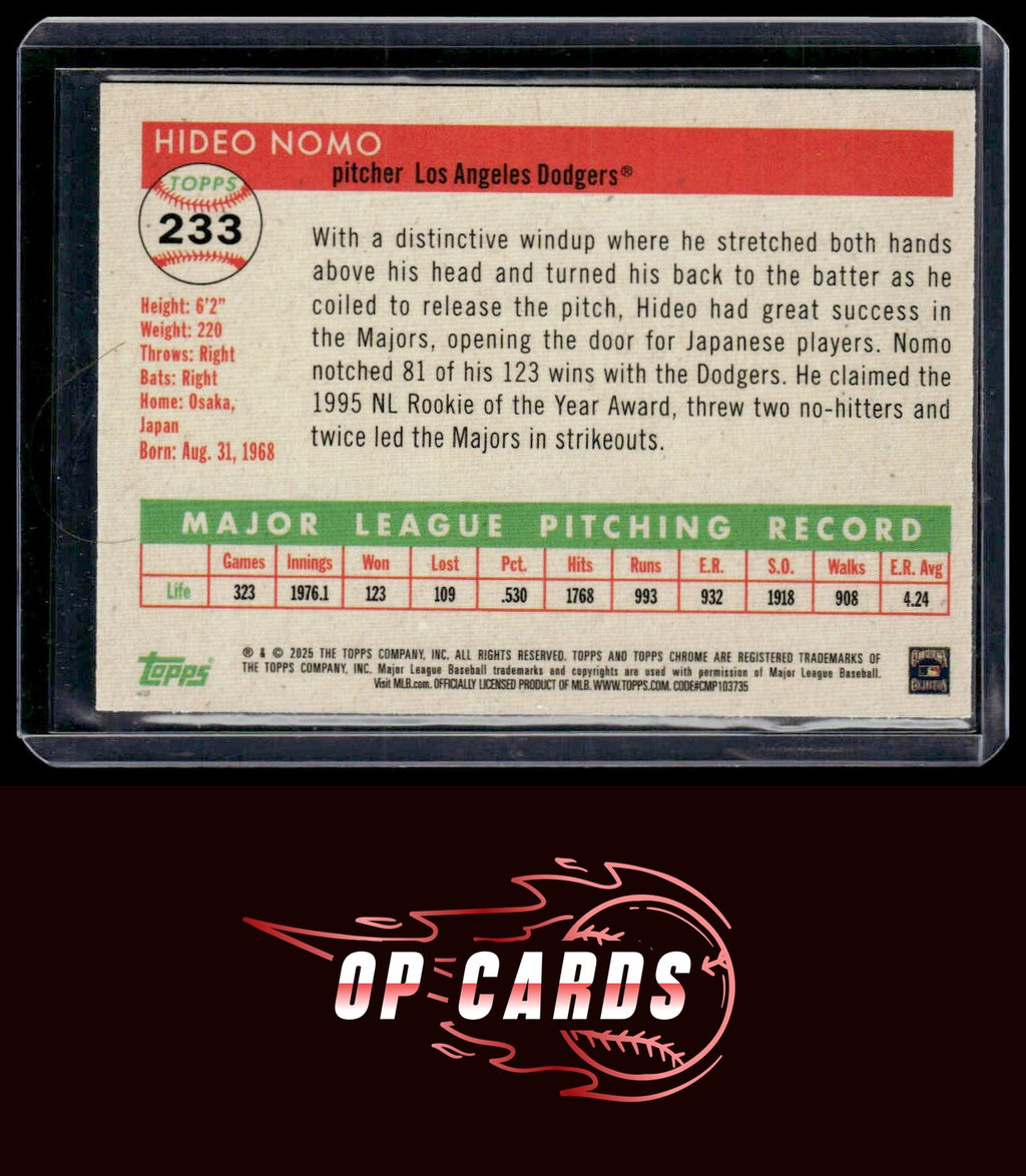Hideo Nomo 2025 Topps Chrome Platinum #233