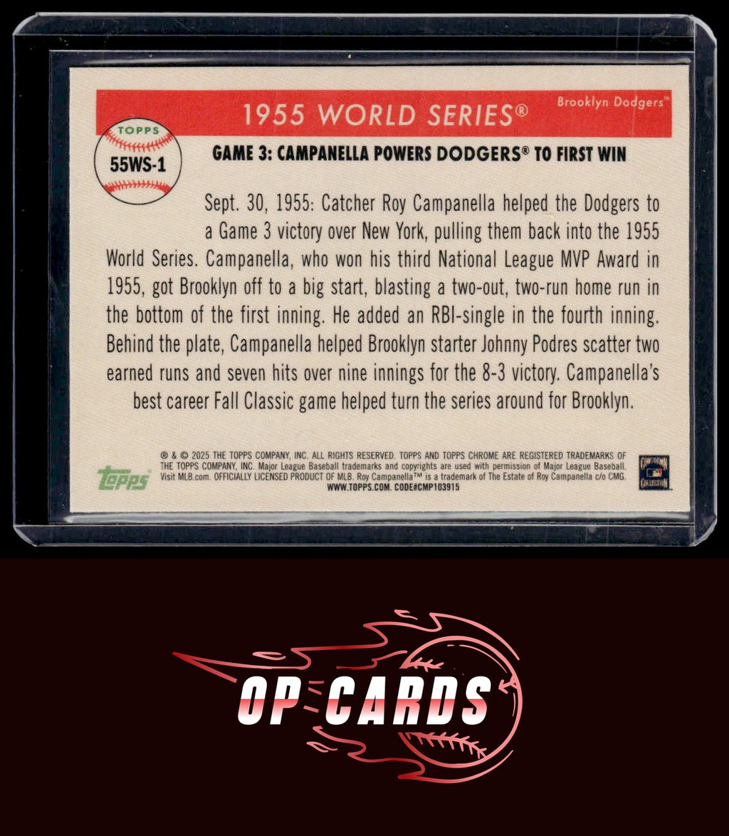 Roy Campanella 2025 Topps Chrome Platinum #55WS-1 1955 World Series