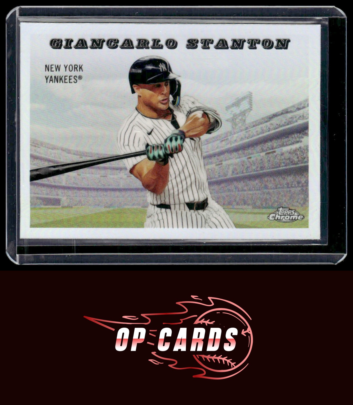 Giancarlo Stanton 2025 Topps Chrome Platinum #55RS-10 1955 Topps Rails and Sails