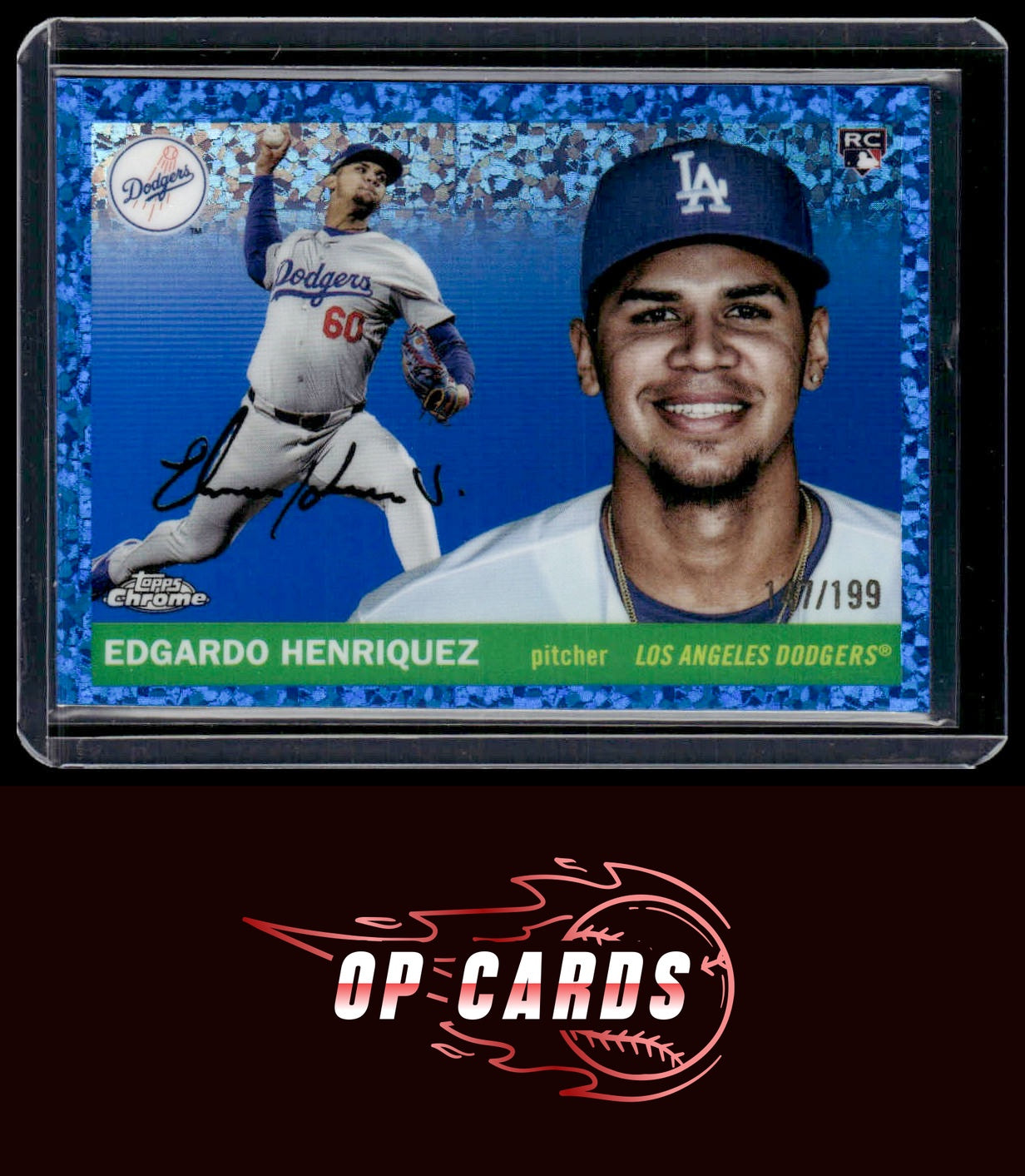 Edgardo Henriquez 2025 Topps Chrome Platinum Blue Mini-Diamond Refractors #/199
