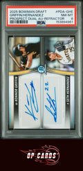 Konnor Griffin Seth Hernandez 2025 Bowman Draft Dual Autograph PSA 8 /99
