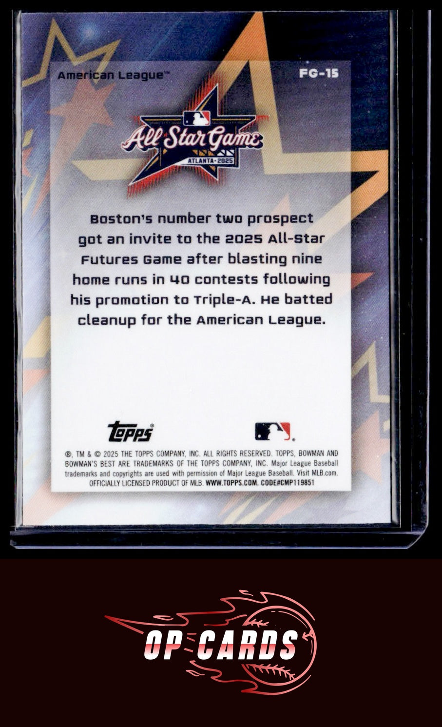 Jhostynxon Garcia 2025 Bowman's Best All-Star Futures Mini-Diamond Refractor