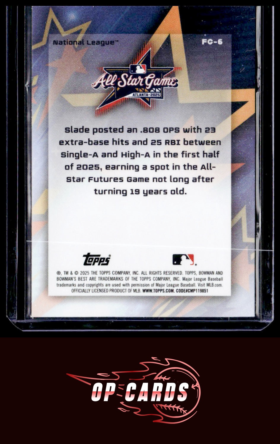 Slade Caldwell 2025 Bowman's Best MLB All-Star Futures Mini-Diamond Refractor