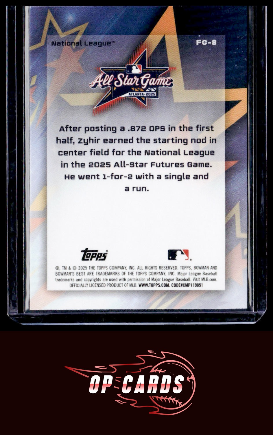 Zyhir Hope 2025 Bowman's Best MLB All-Star Futures Mini-Diamond Refractor