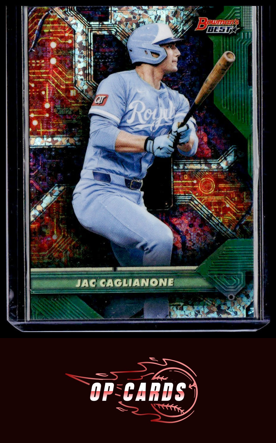 Jac Caglianone 2025 Bowman's Best #C-8 Circuitry Mini-Diamond Refractors