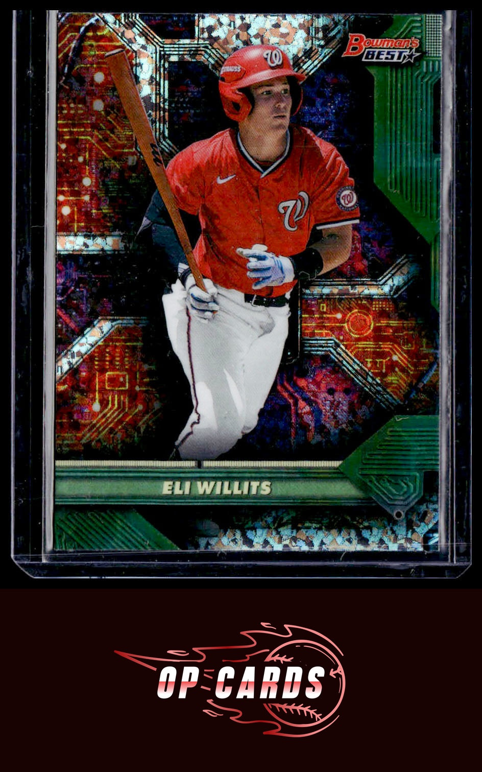 Eli Willits 2025 Bowman's Best #C-23 Circuitry Mini-Diamond Refractors