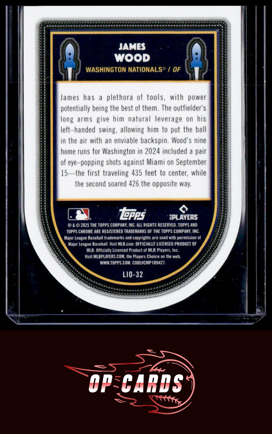 James Wood 2025 Topps Chrome Cosmic #LIO-32 Launched into Orbit