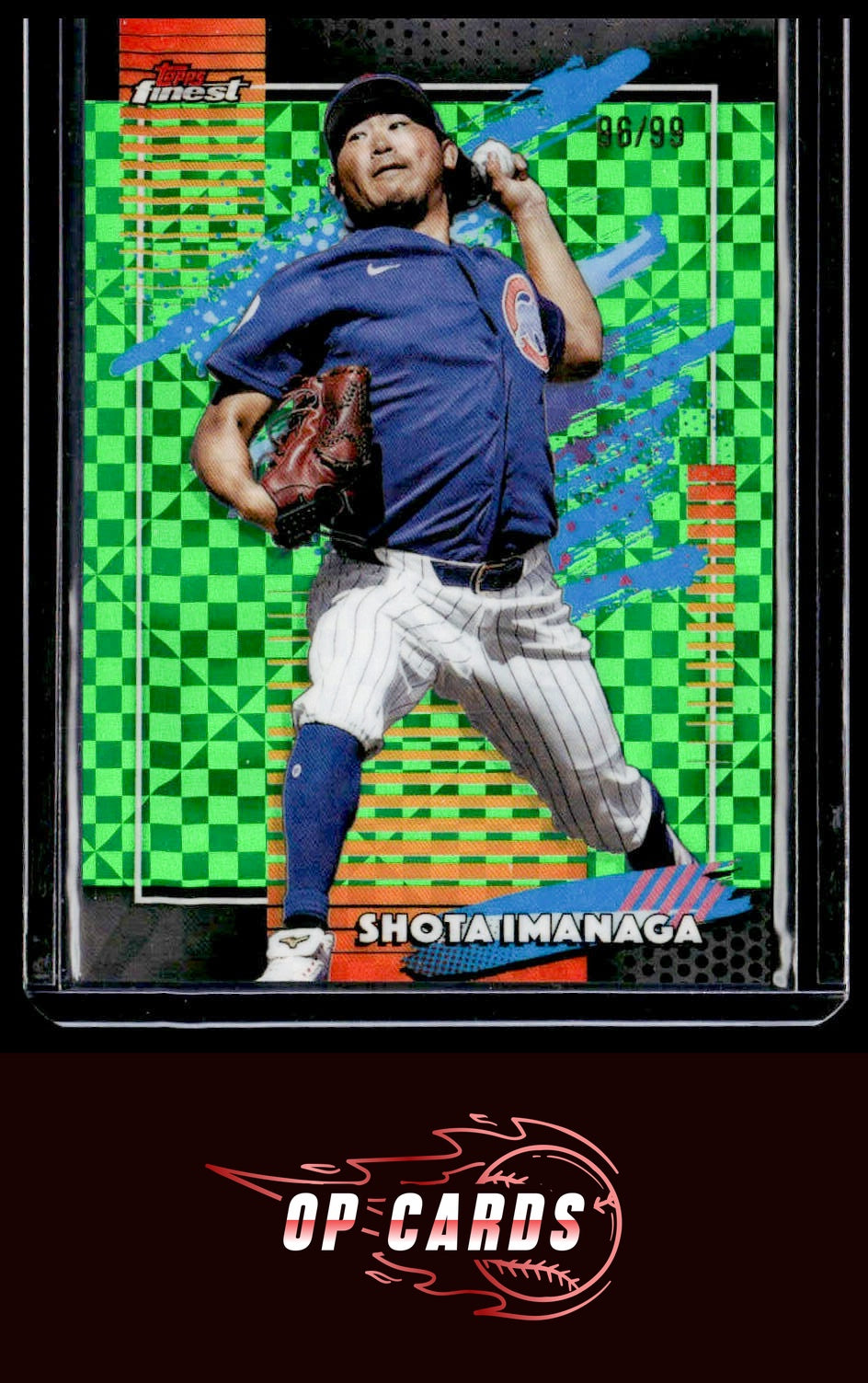 Shota Imanaga 2026 Topps  Finest #188 Green X-Fractors #/99