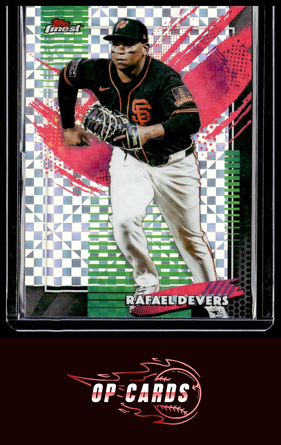 Rafael Devers 2026 Topps  Finest #221 Geometric Rare Refractors