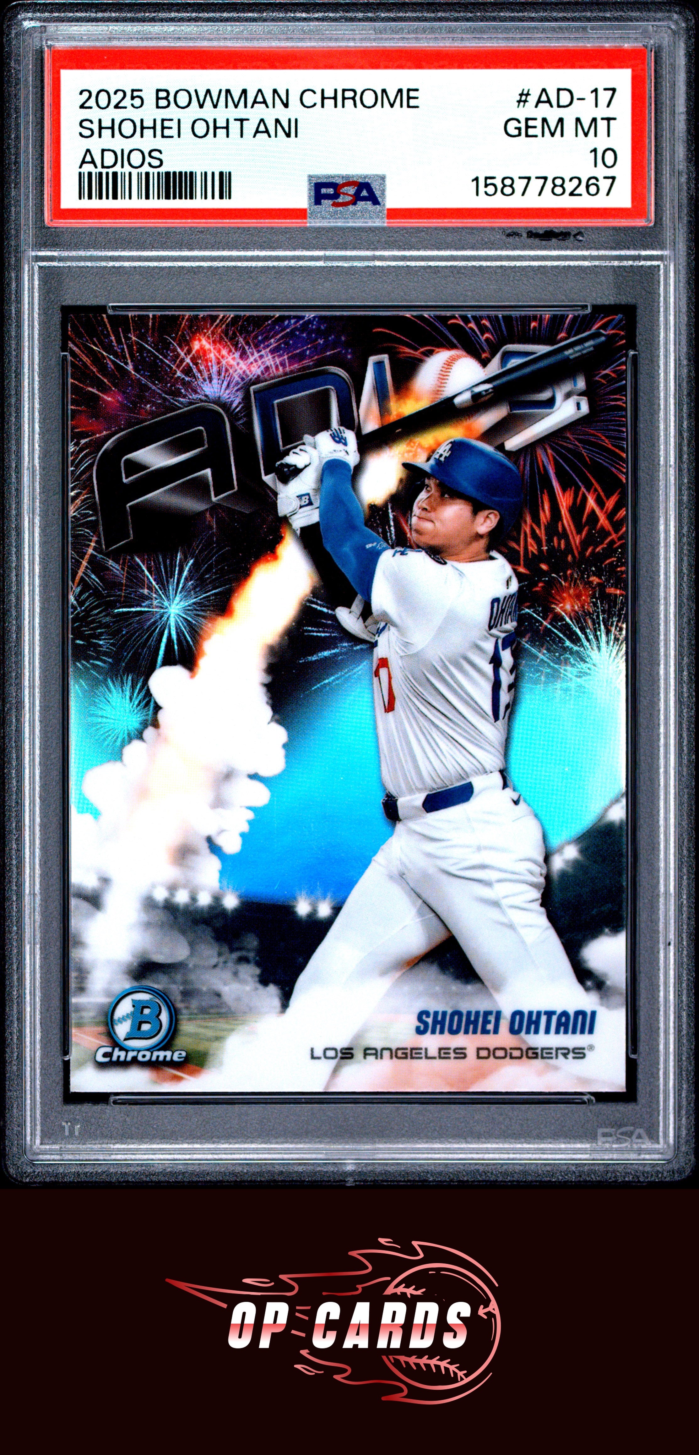 Shohei Ohtani 2025 Bowman Chrome Adios #AD-17 PSA 10