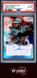 James Wood 2025 Topps Stadium Club Abstract Autographs #JW PSA 8