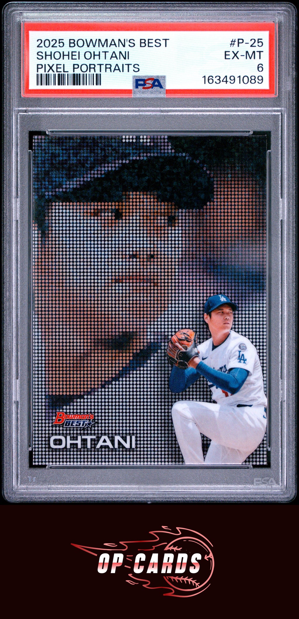 Shohei Ohtani 2025 Bowman'S Best Pixel Portraits #P-25 PSA 6