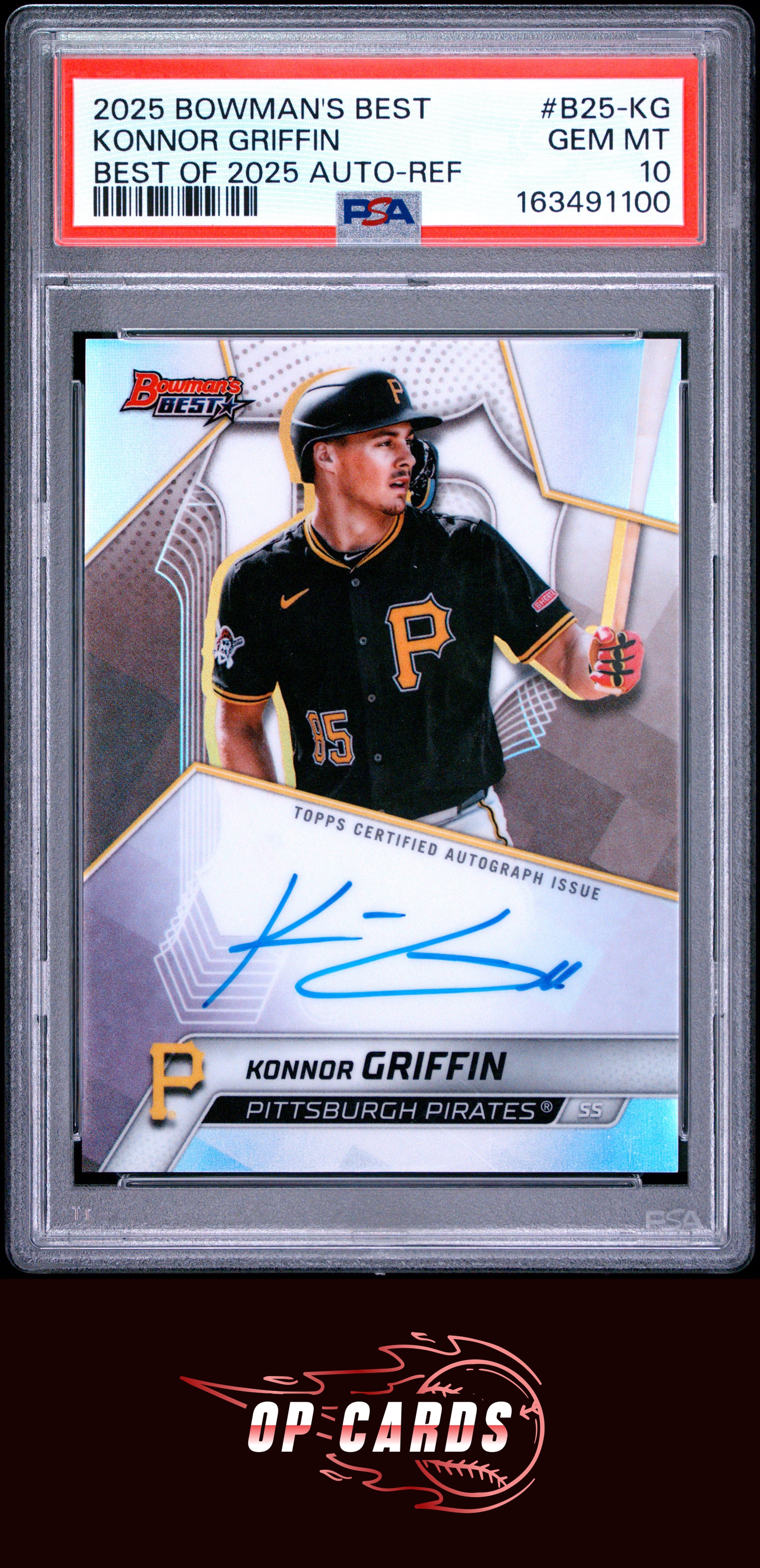Konnor Griffin 2025 Bowman'S Best Autograph Refractor #B25-KG PSA 10