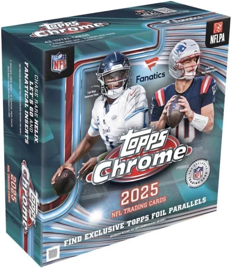 2025 Topps Chrome Football Mega Box - Fanatics Exclusive